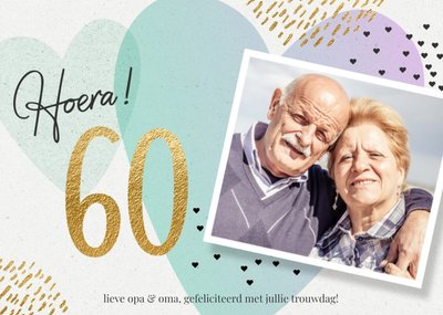 Hartjes Foto Upload Opa En Oma 60e Trouwdag Kaart