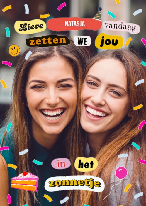 Greetz | Verjaardagskaart | Met foto | Zonnetje