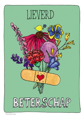 Sandysign | Beterschapskaart | bloemen