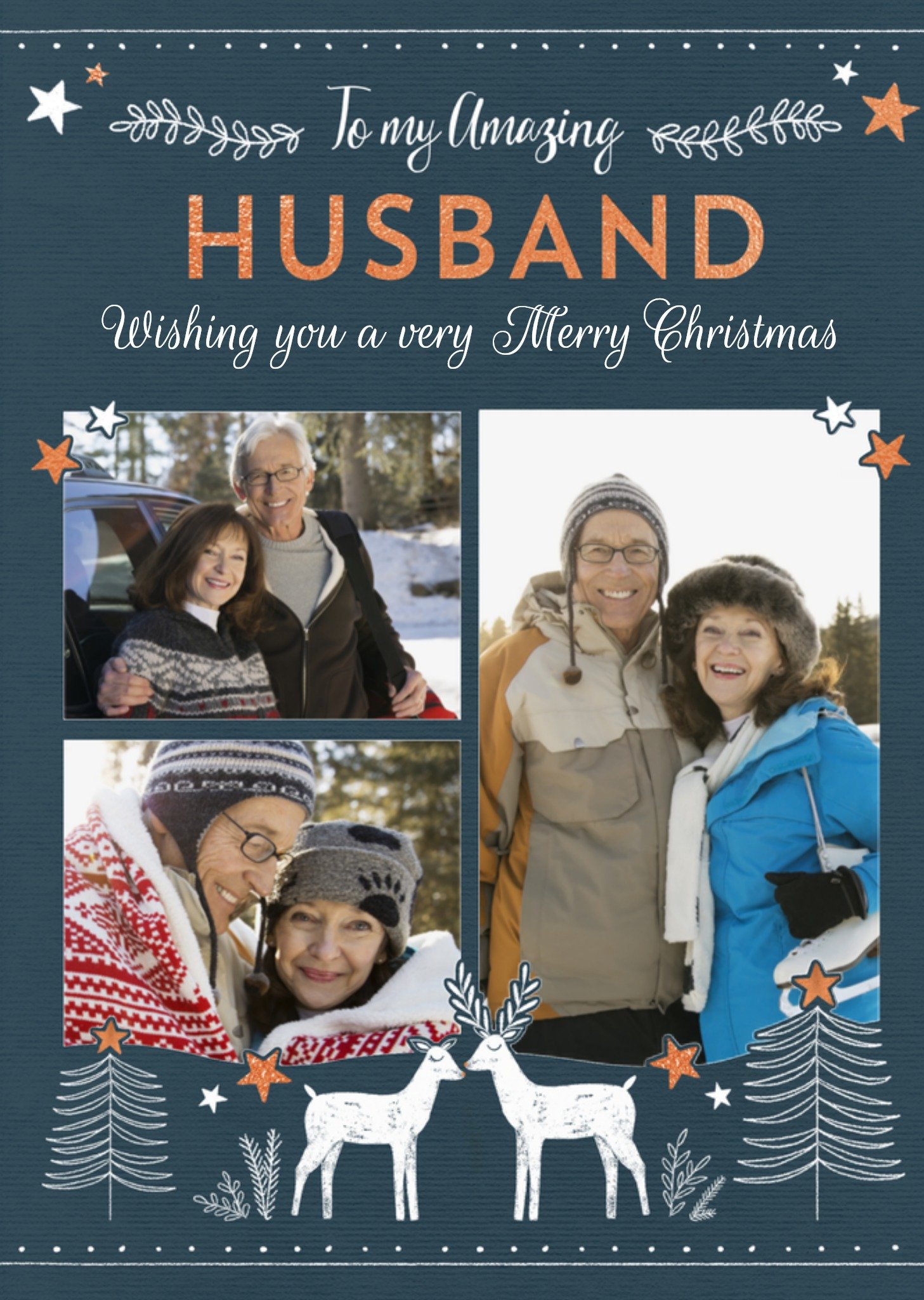 Greetz Kerstkaart Man Foto Standard Card