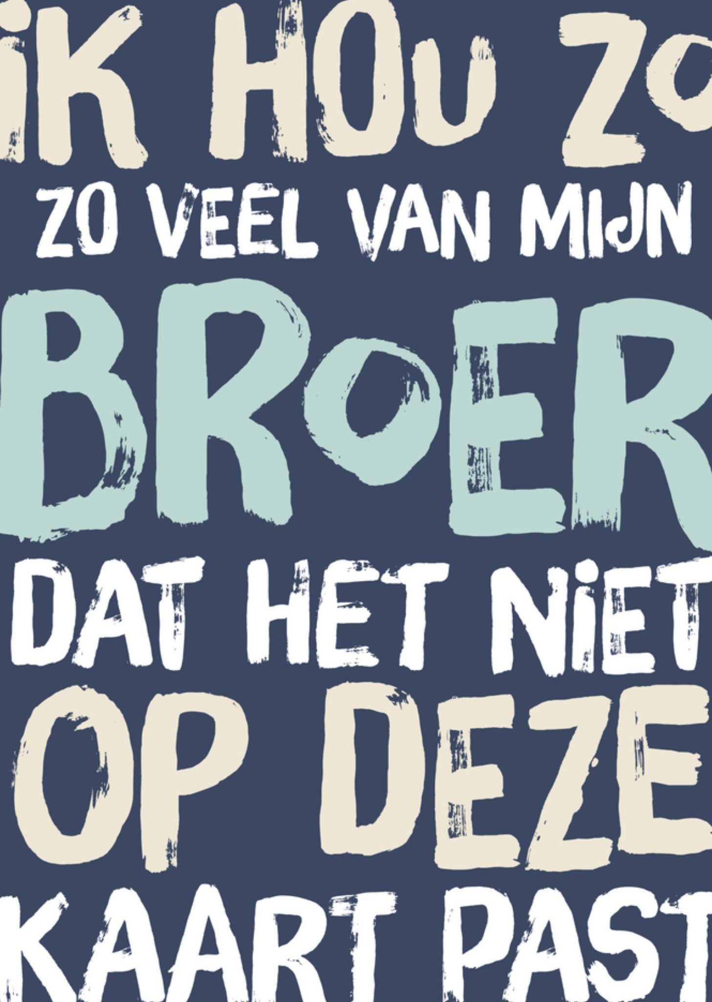 Broer en zus dag grappig broer Kaart Greetz