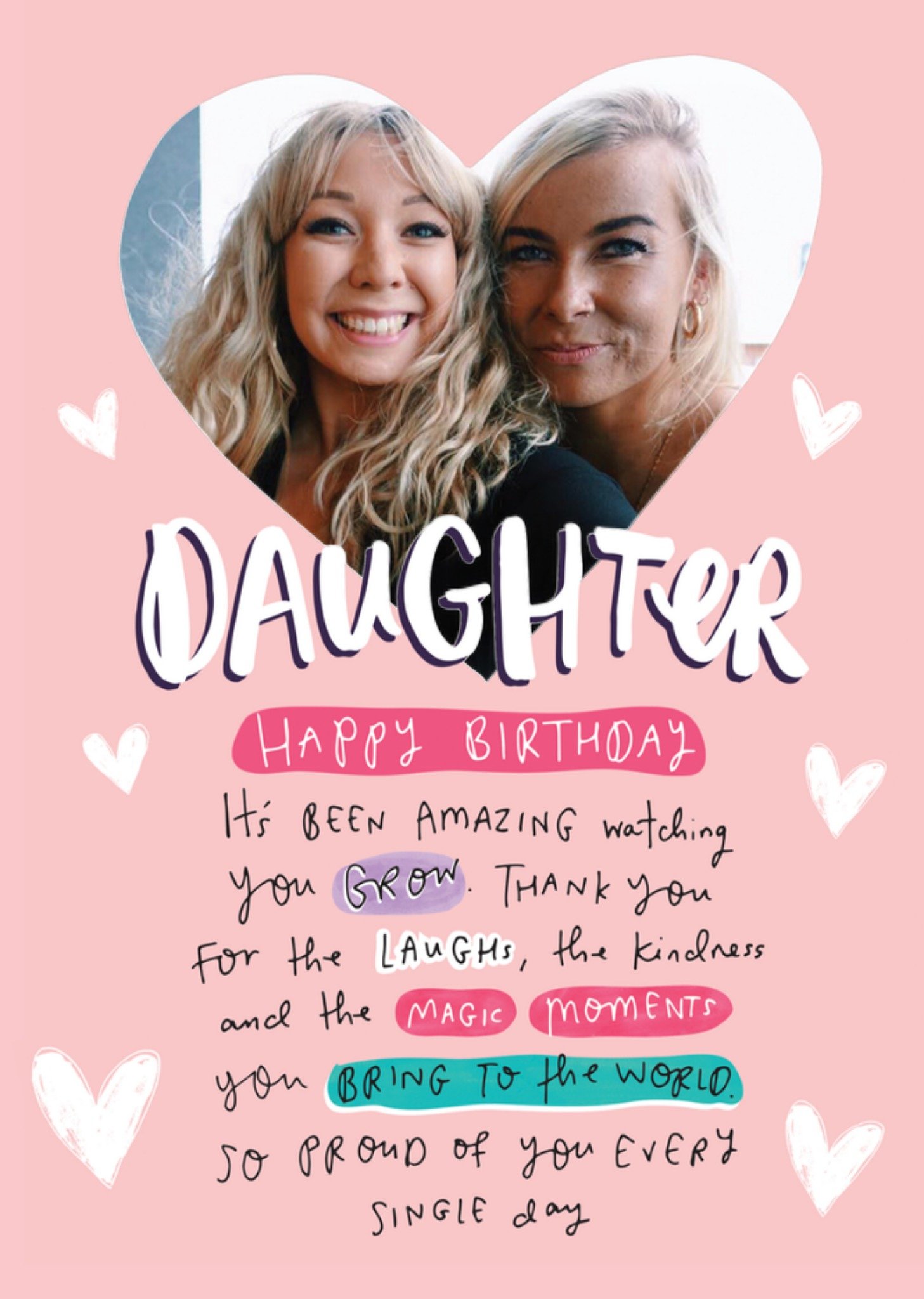 Verjaardagskaart foto dochter Kaart Pigment