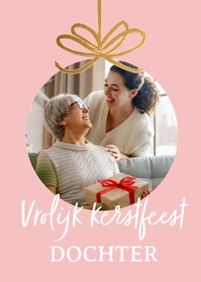 Greetz | Kerstkaart | Vrolijk Kerstfeest Dochter | Aanpasbare Foto