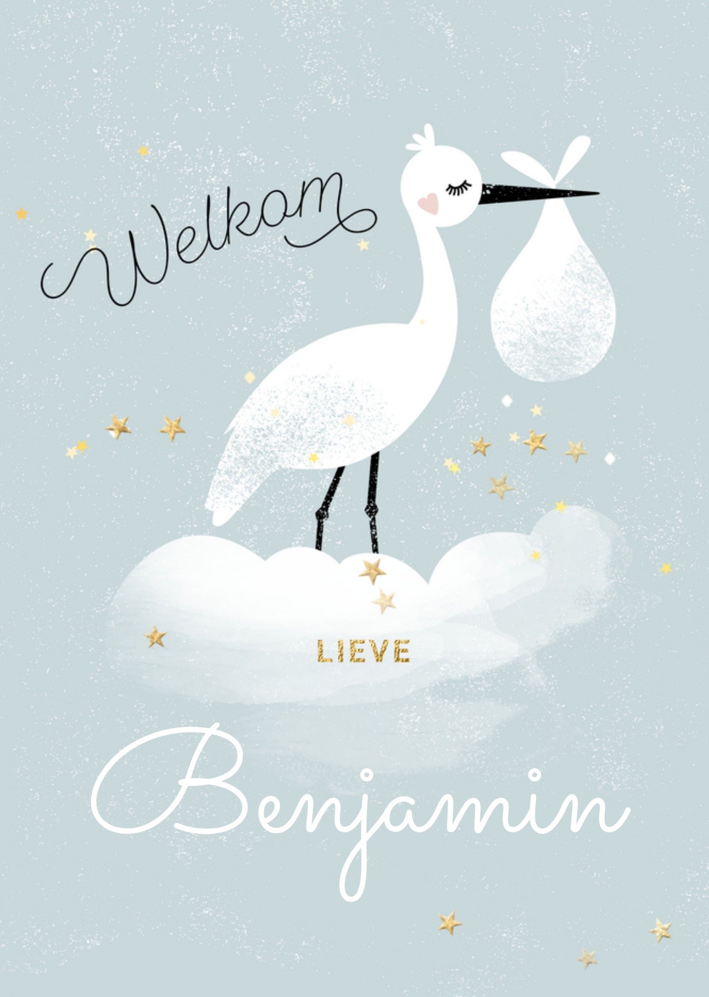 Geboortekaart Pastel Kaart Luckz