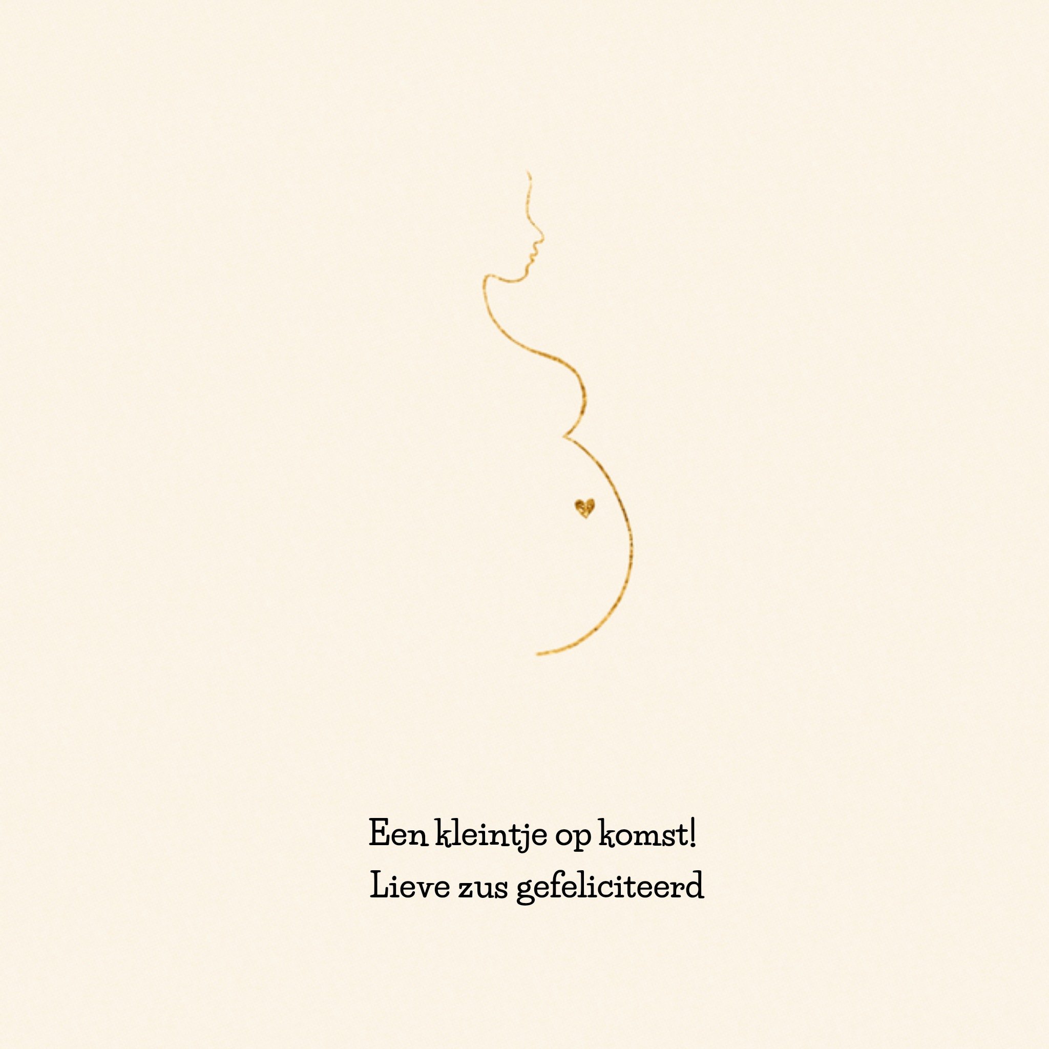 Greetz Zwangerschapskaart zus Vierkant