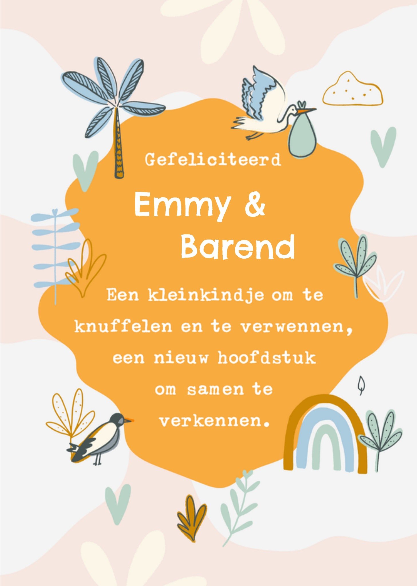 Geboortekaart Kleinkindje Met naam Greetz