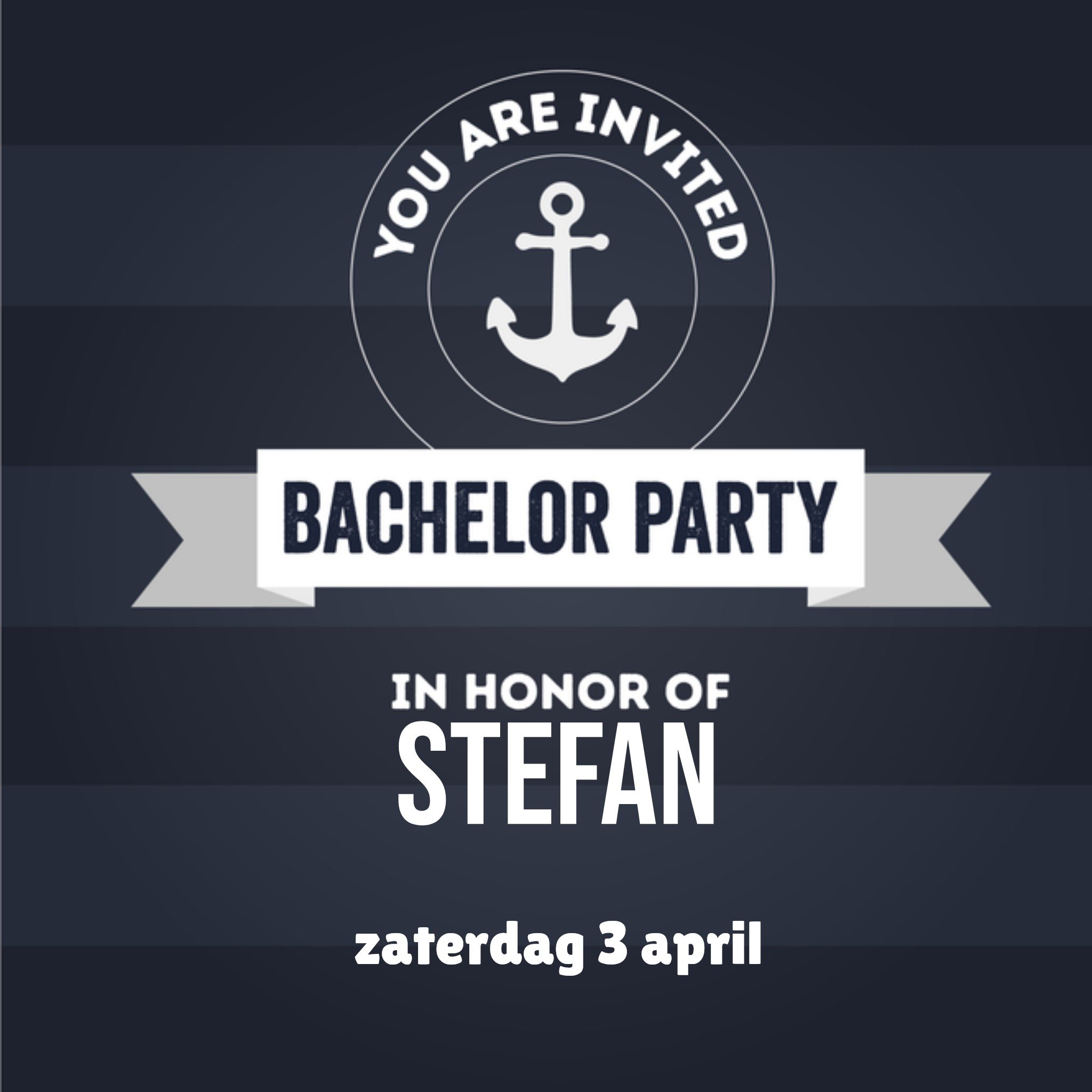 Greetz Vrijgezellenfeest aanpasbare tekst Vierkant