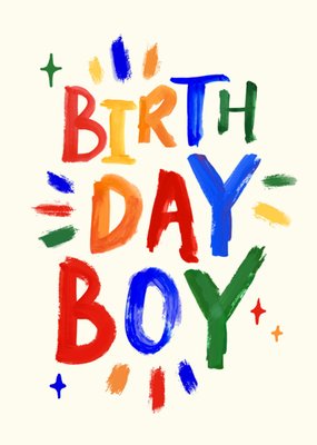 Eleanor Bowmer | Verjaardagskaart | Birthday Boy | Painted Typography