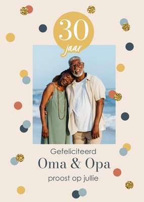 Greetz | Jubileum kaart | 30 Jaar | Proost op jullie Oma en Opa