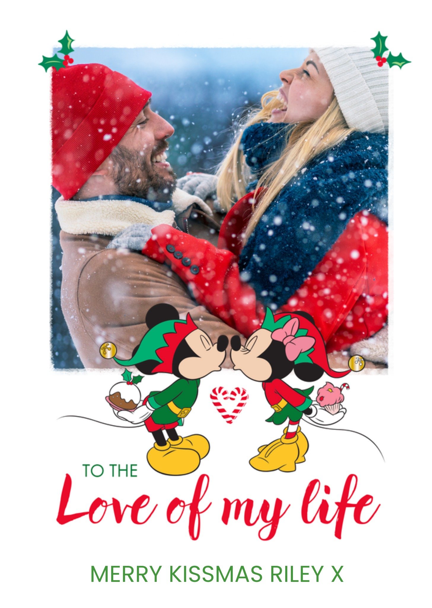Kerstkaart Mickey Mouse Love of my life Disney
