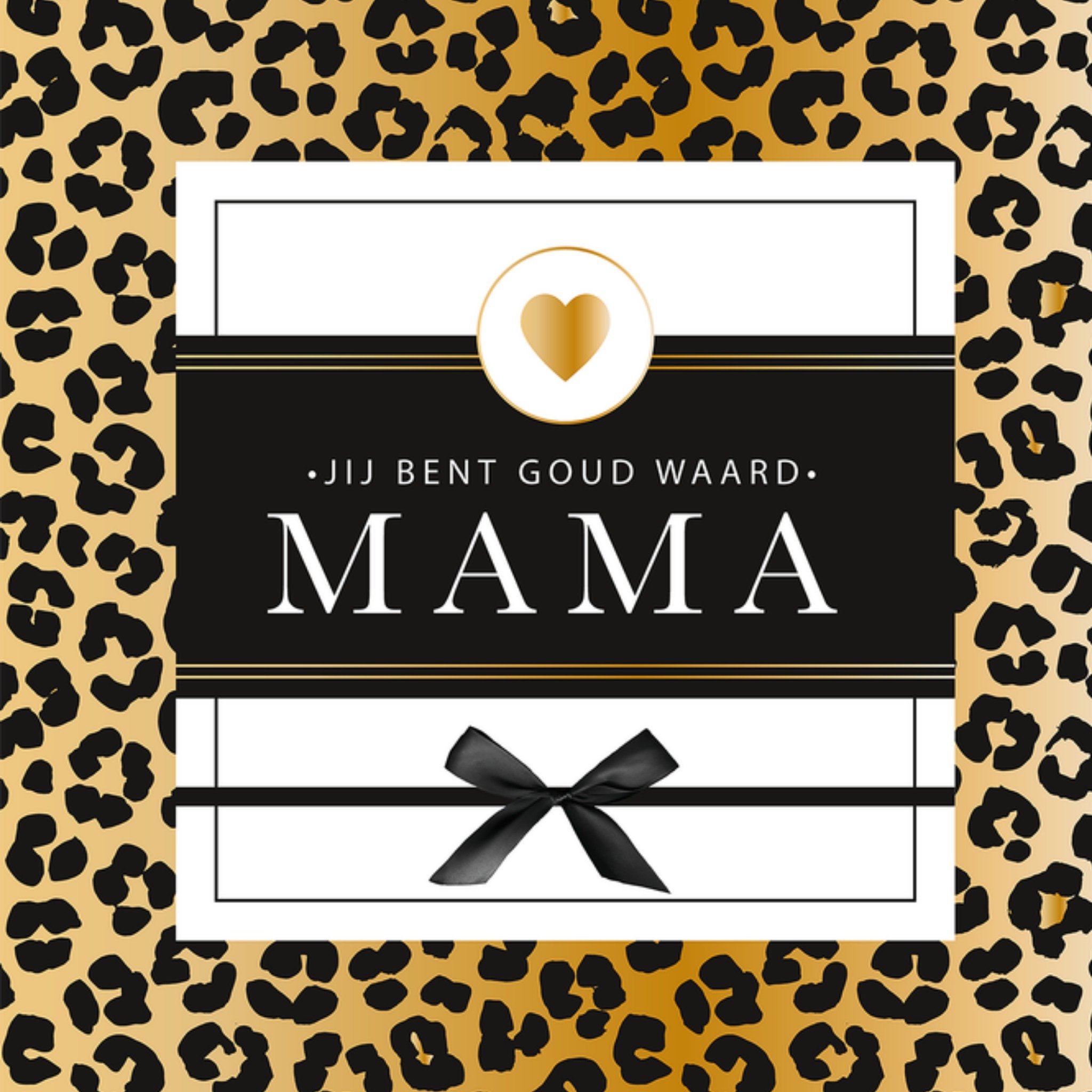 Paperclip Moederdagkaart Jij bent goud waard mama Vierkante Kaart Greetz