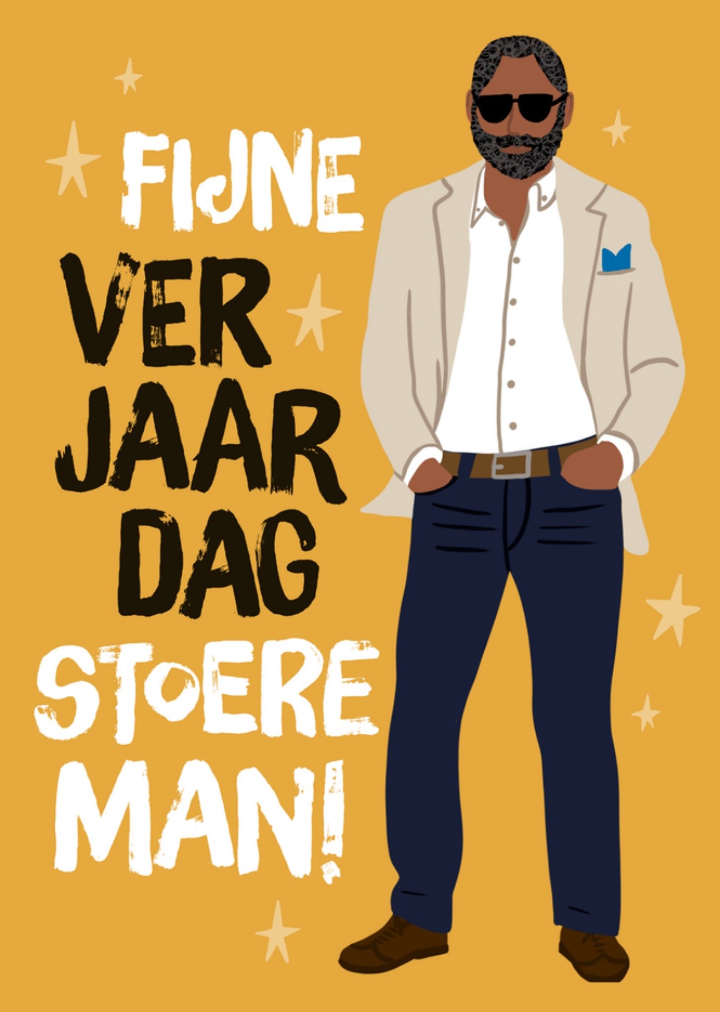 Verjaardagskaart Fijne verjaardag stoere man! Greetz