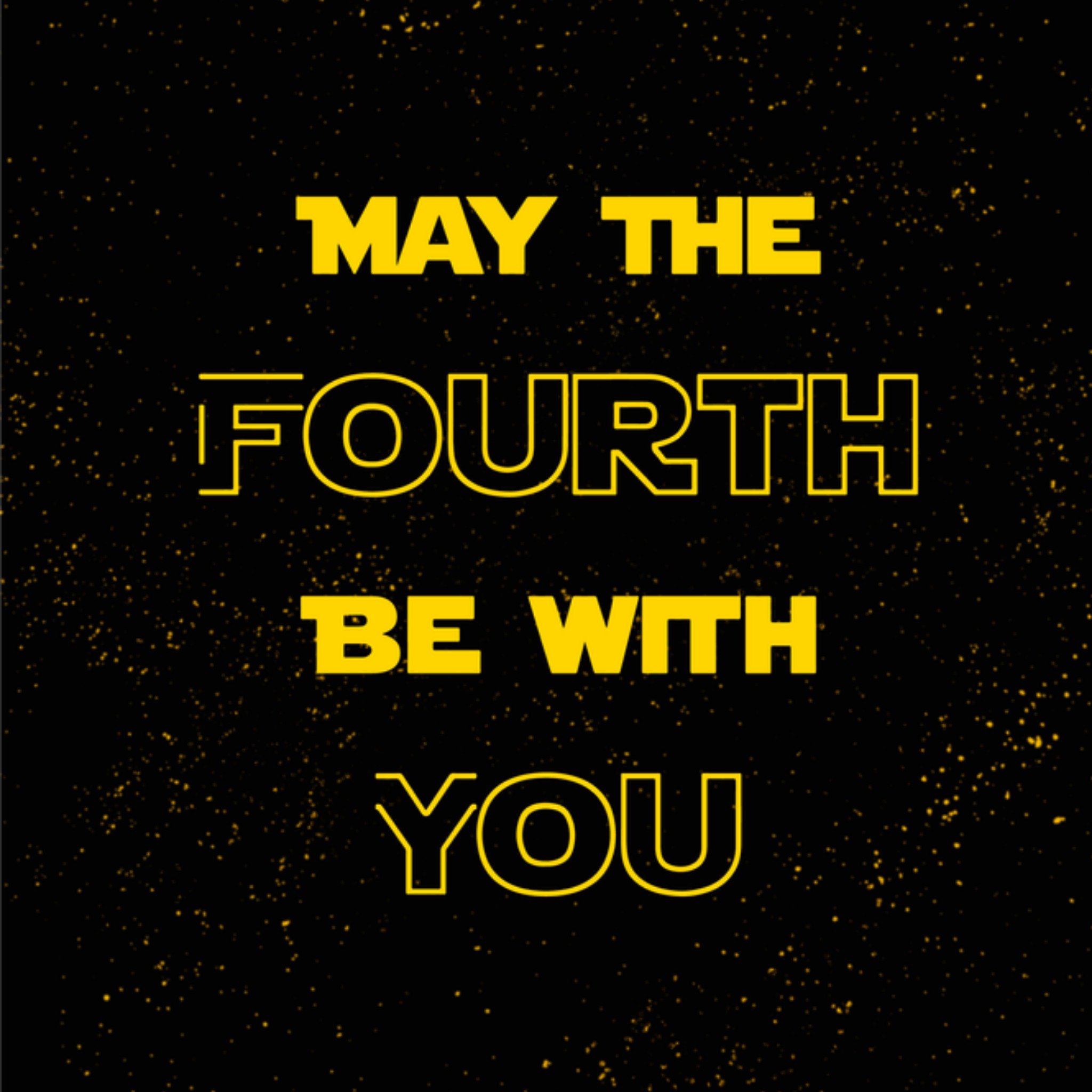 Greetz Zomaar kaart Star Wars May the fourth be with you Vierkant