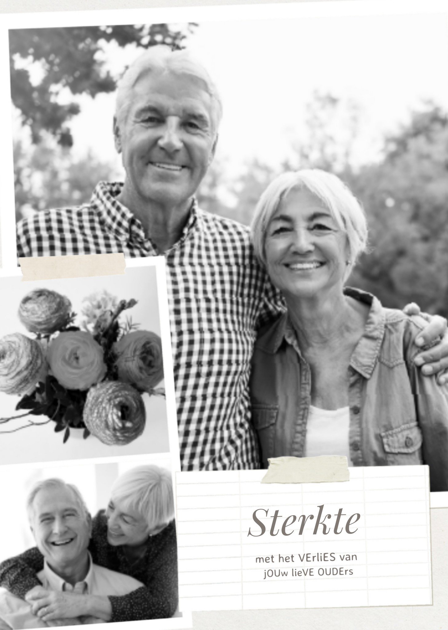 Greetz Condoleancekaart fotokaart ouders Standard Card
