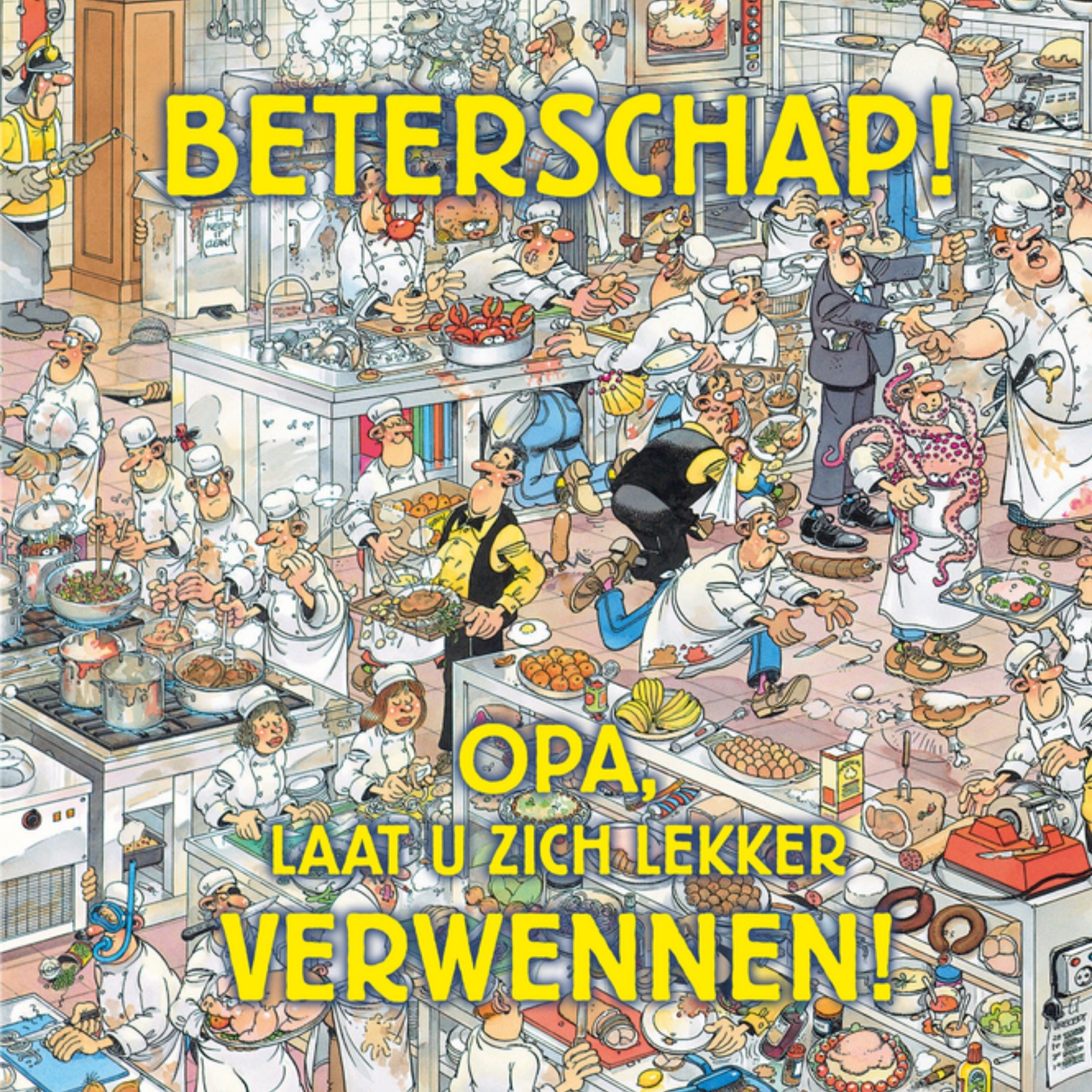 Jan van Haasteren | Beterschapskaart | Opa | Square Card