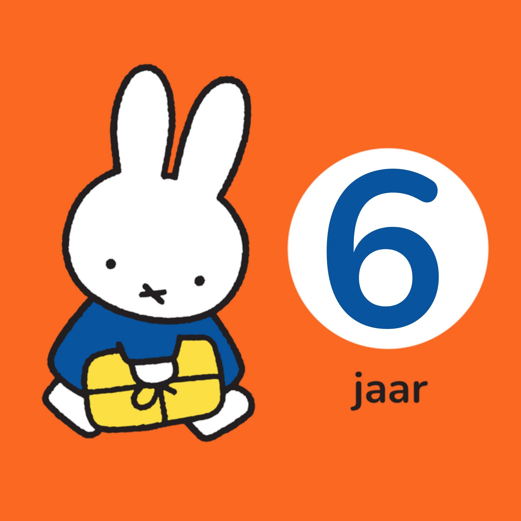 Miffy Verjaardagskaart 6 jaar Nijntje