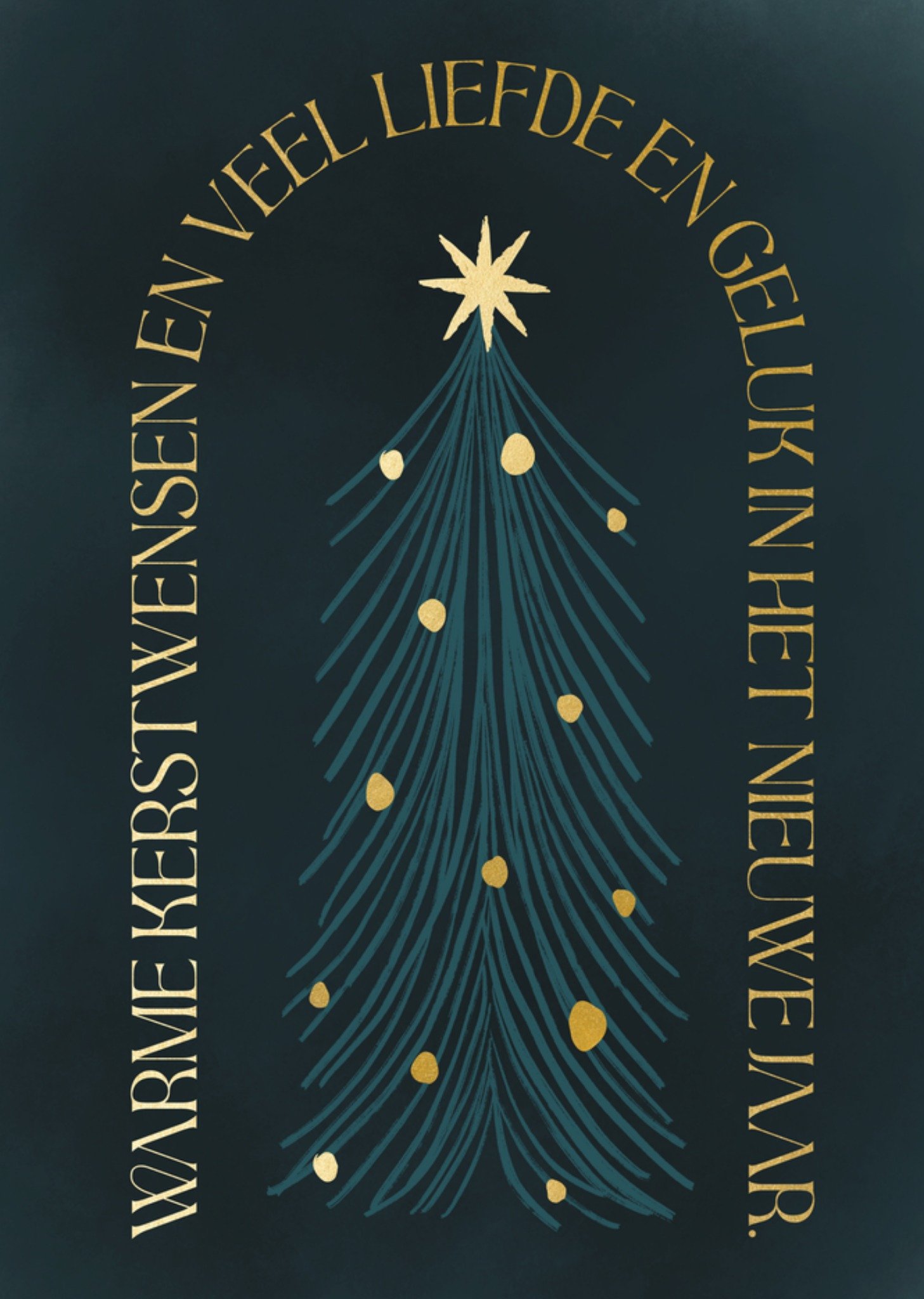 Kerstkaart Warme kerstwensen en veel liefde Greetz