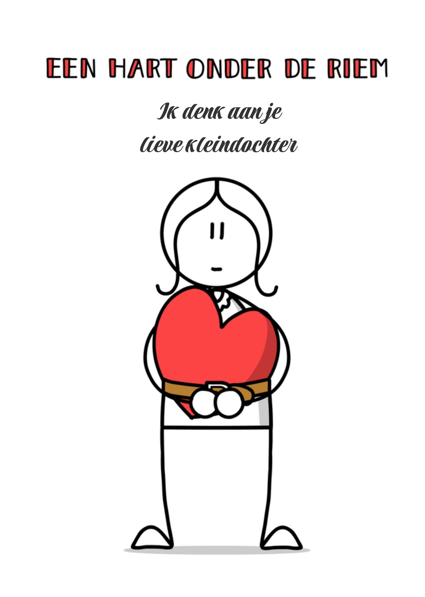 Denken aan kaart Kleindochter Kaart YH Tekent