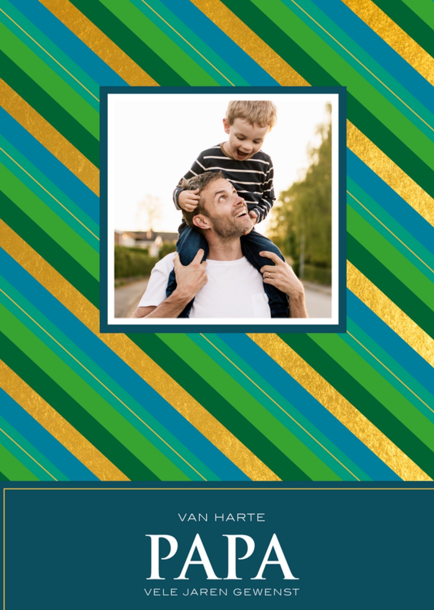 Verjaardagskaart Kleurrijk Papa Kaart Paperclip