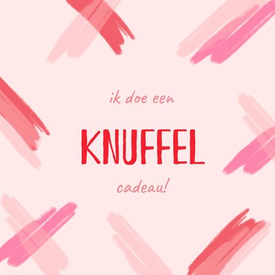 Ik Doe Een Knuffel Cadeau Penseelstreek Patroon Typografisch Kaart
