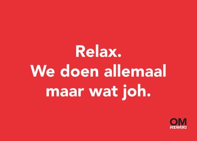 Omdenken | Denken aan kaart | Relax