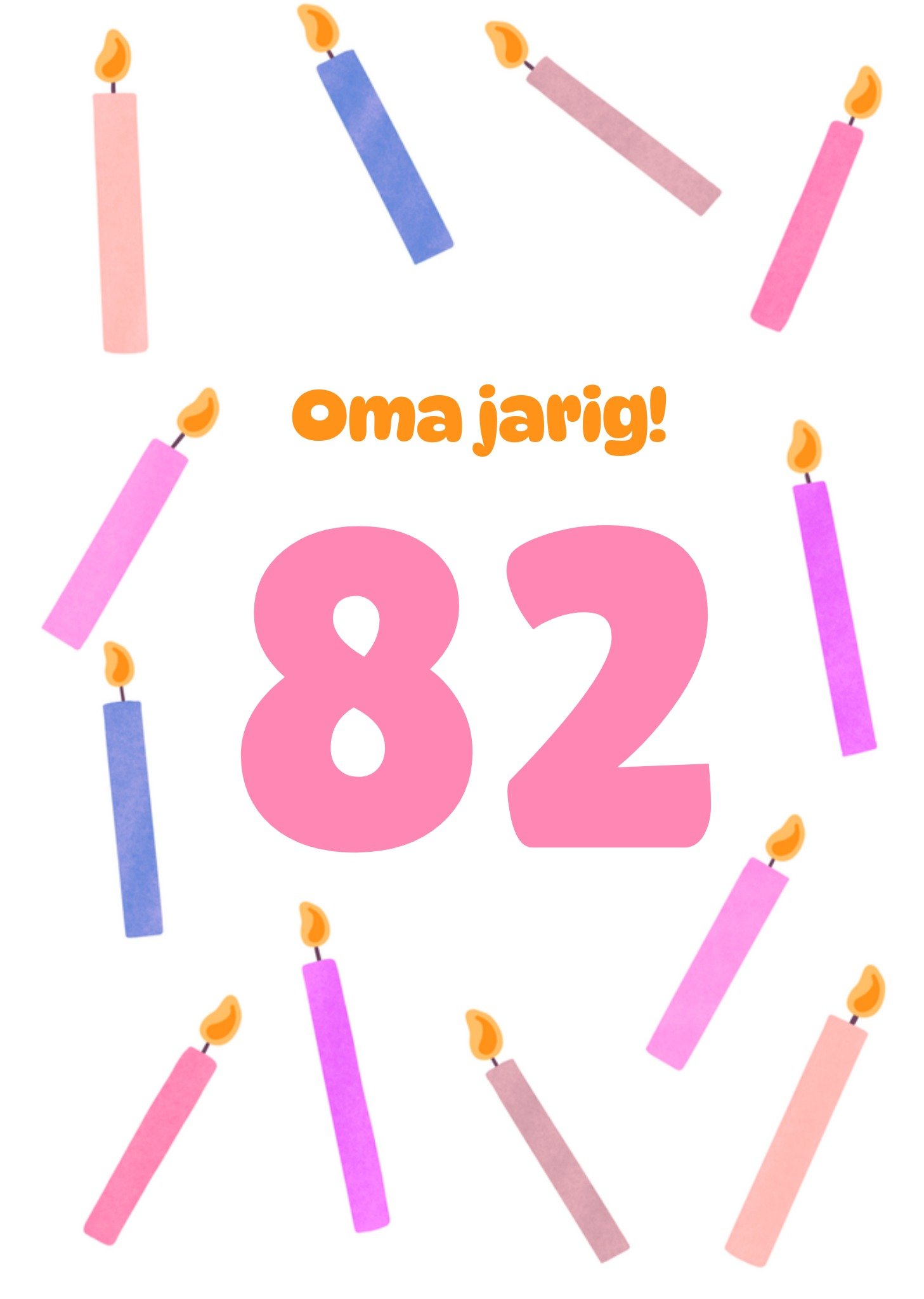 Verjaardagskaart Taartkaarsjes Oma Greetz