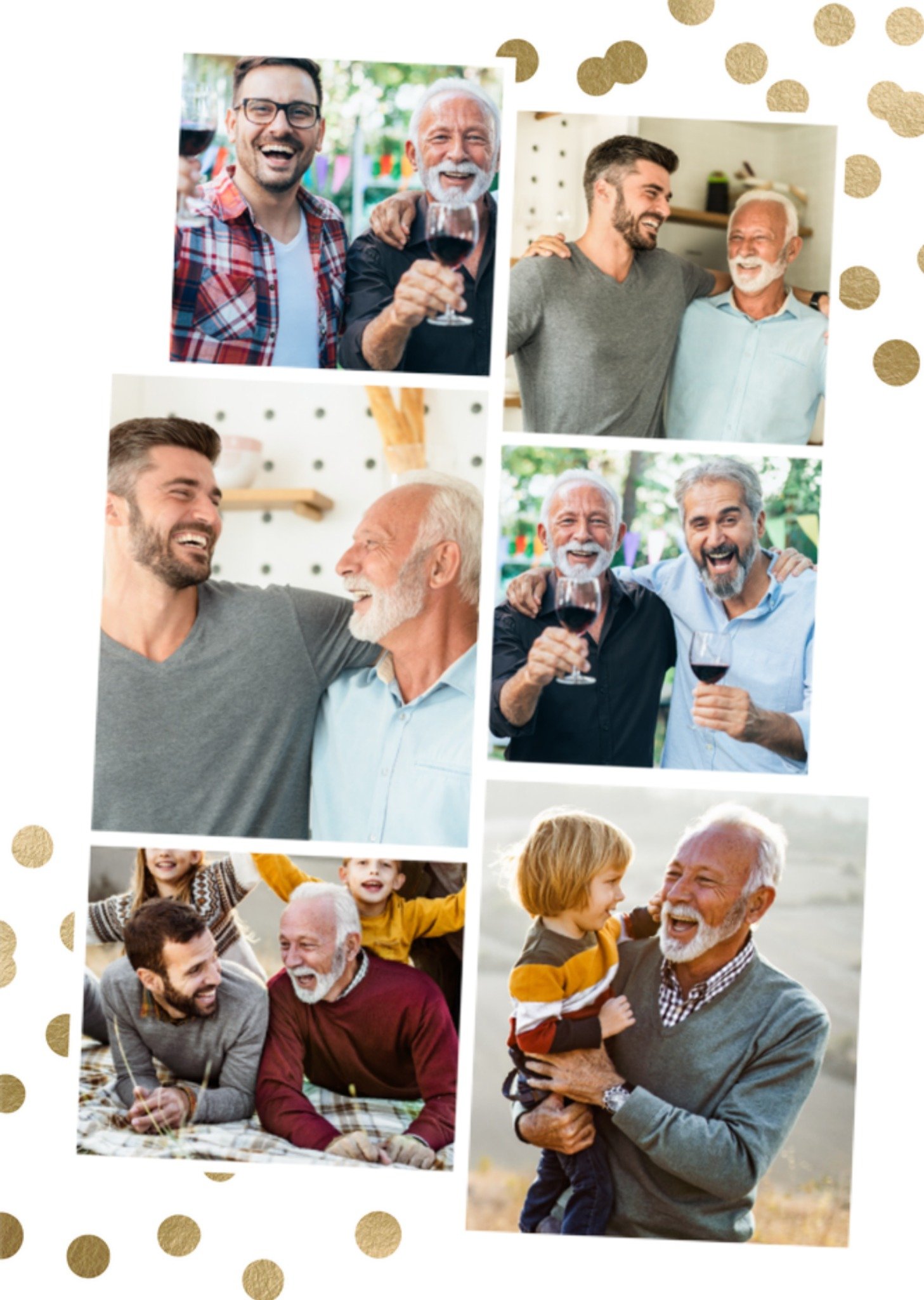 Greetz Verjaardagskaart Met fotos Collage Voor hem Standard Card
