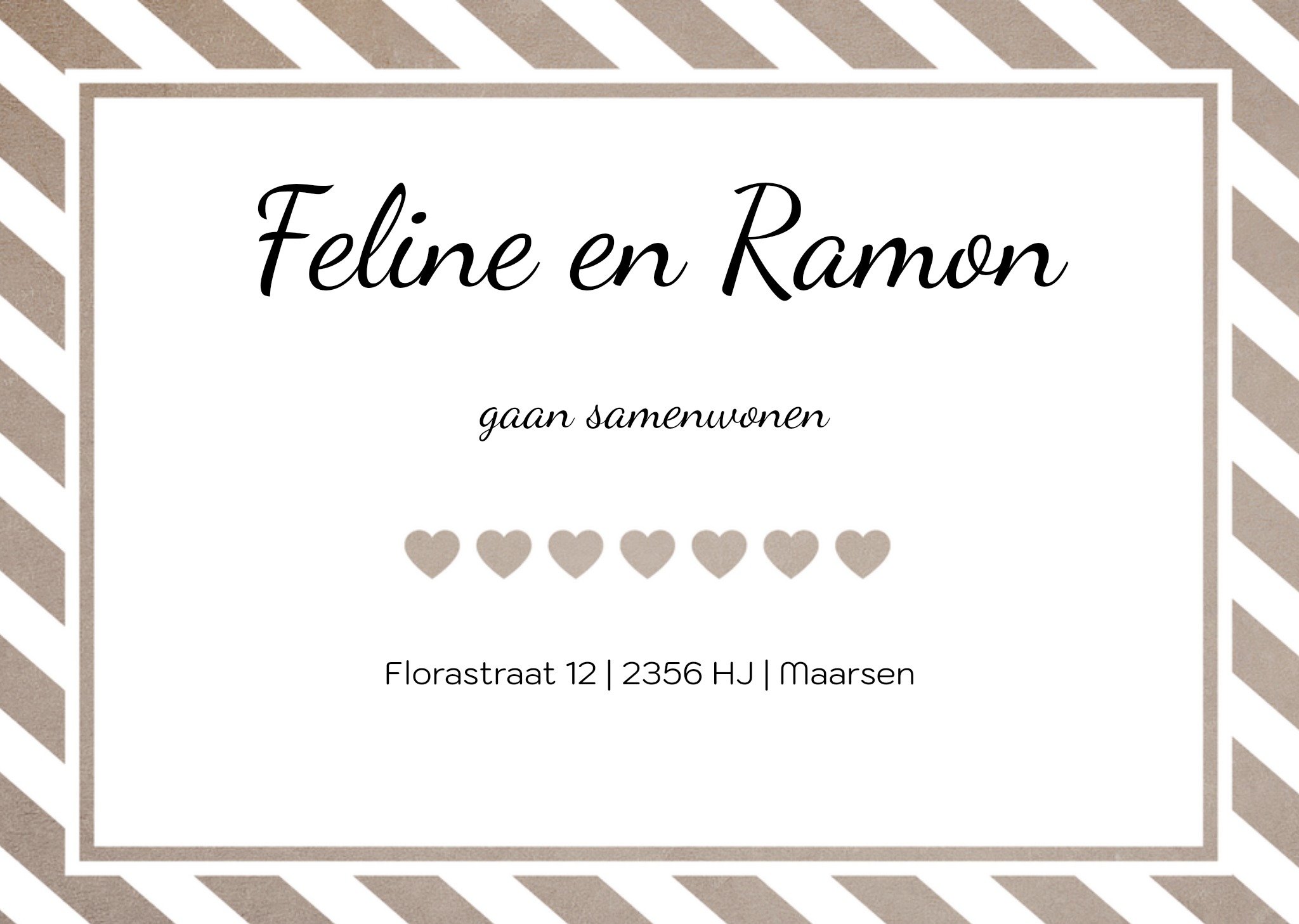 Hartjes en strepen Kaart Greetz