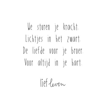 Lief Leven | Condoleancekaart | Broer