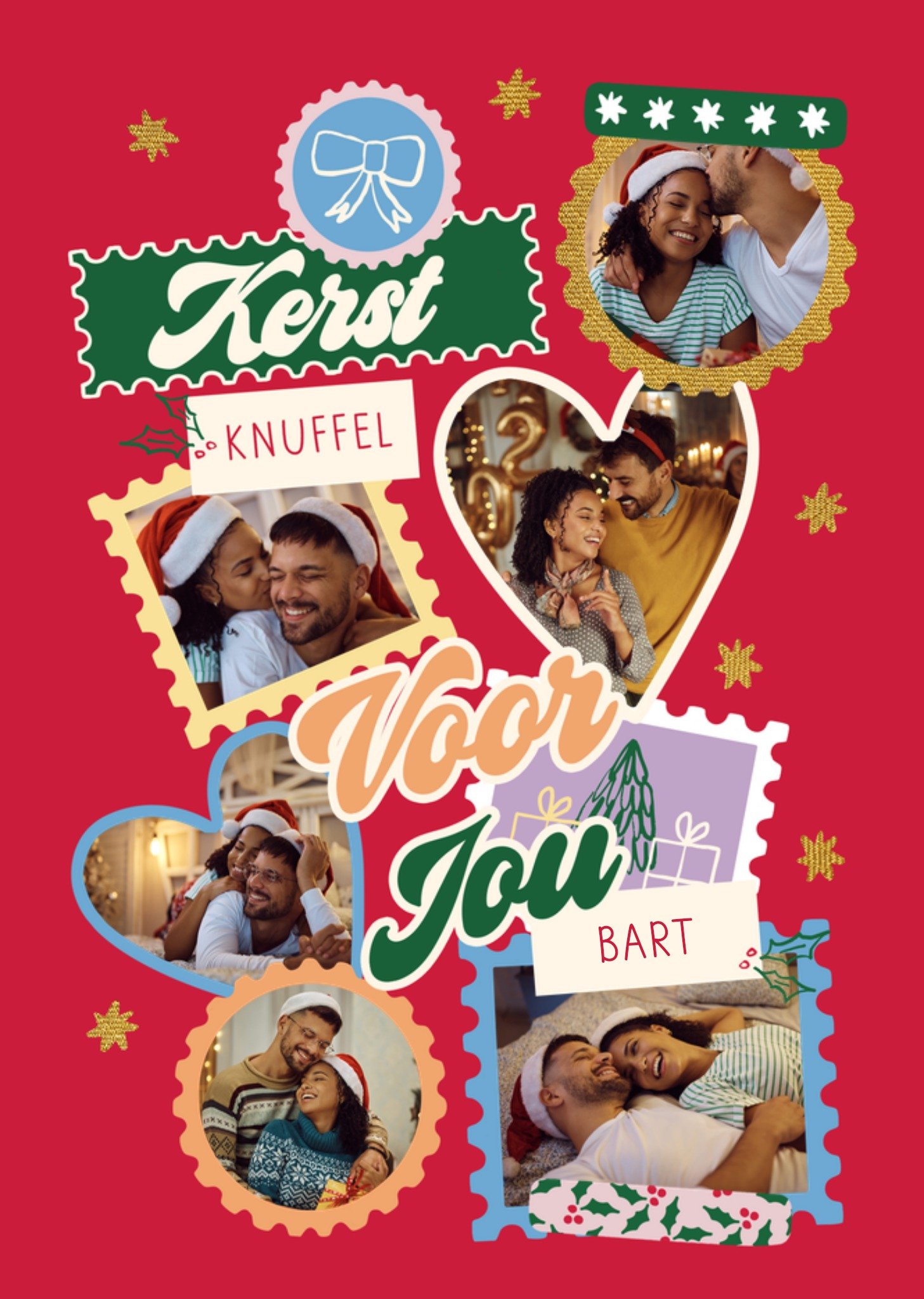 Greetz Kerstkaart Kerst Knuffel Voor jou Standard Card