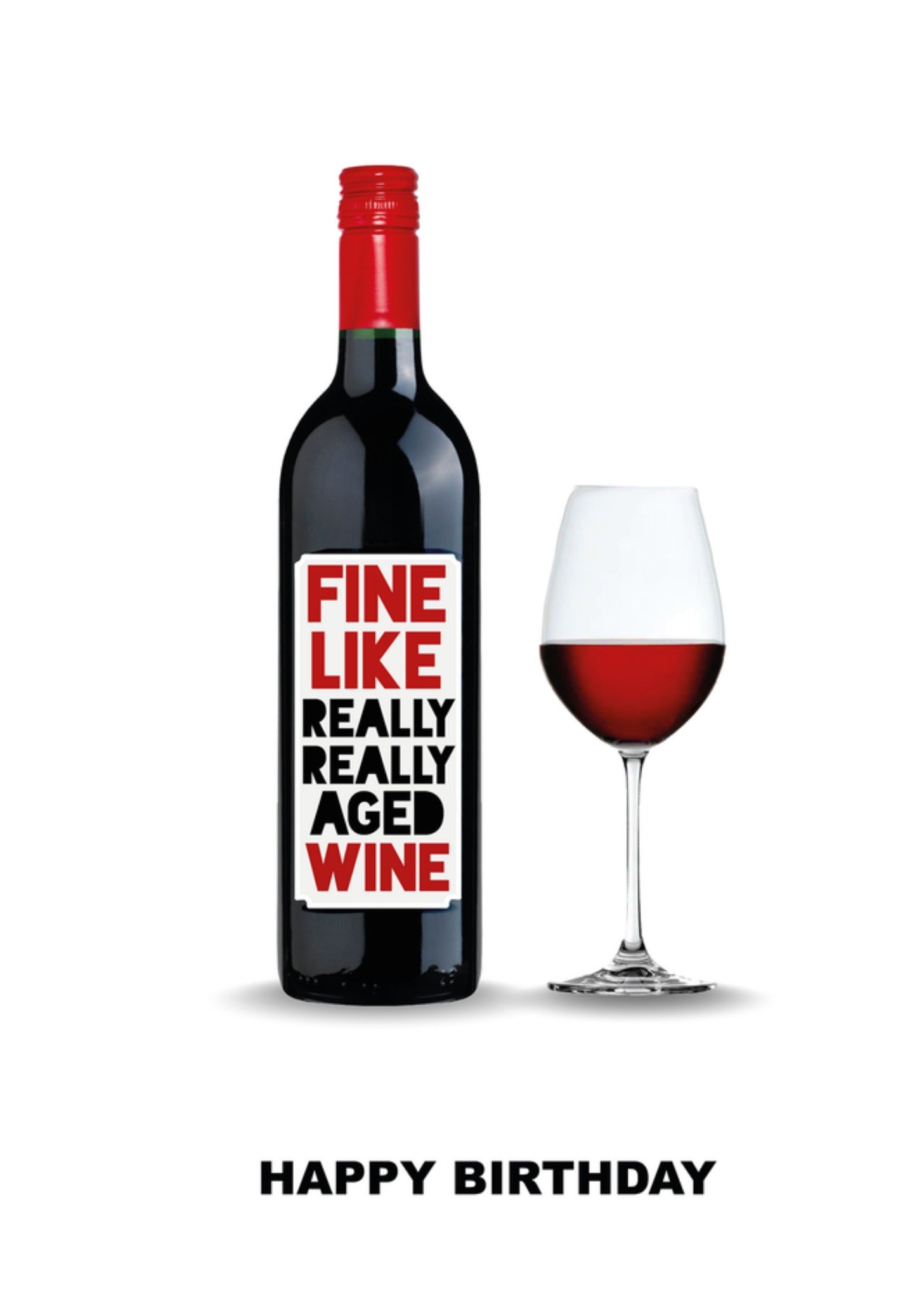 Greetz Jungle Studio Verjaardagskaart Fine Like Really Really Aged Wine Standard Card
