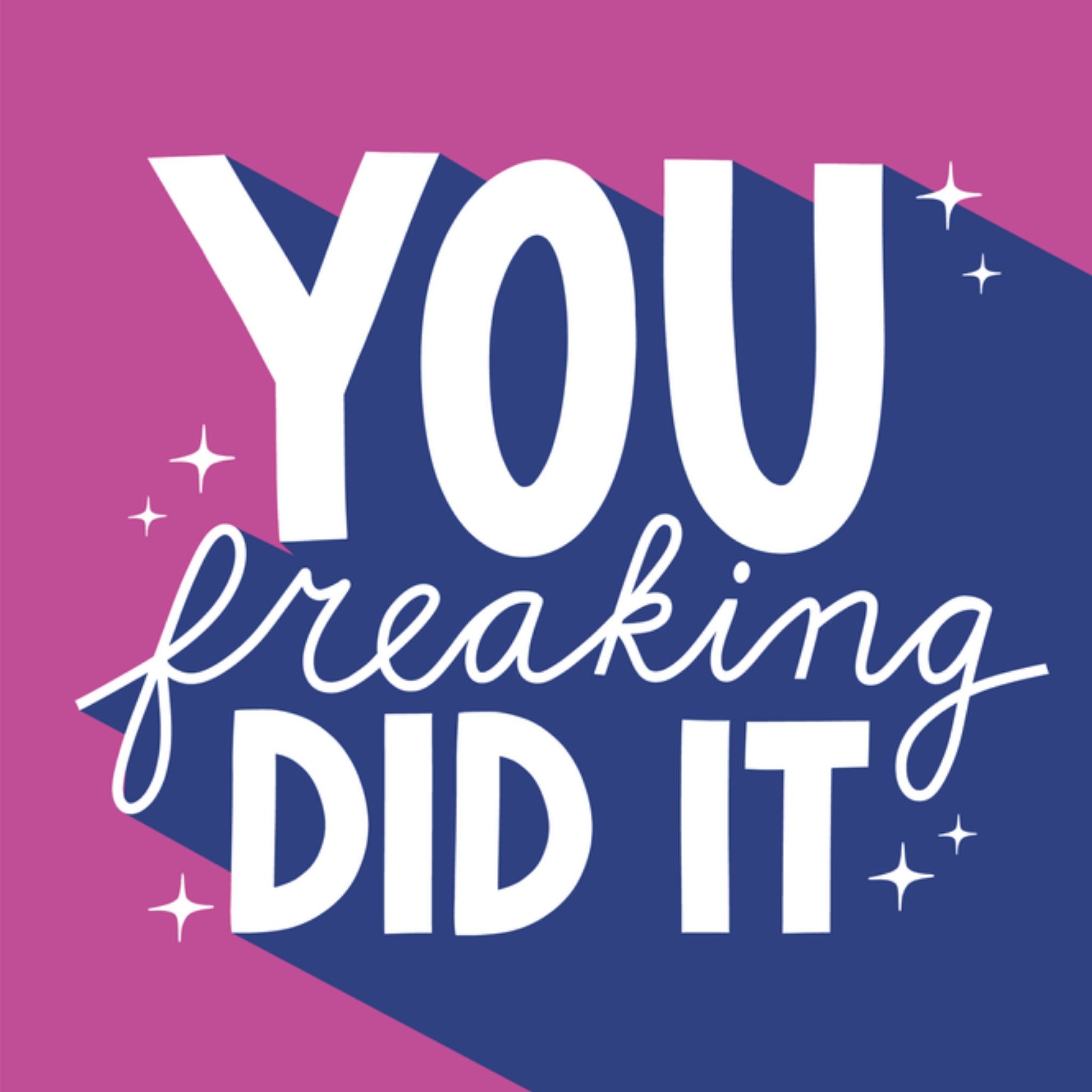 Greetz Geslaagd kaart You freaking did it Vierkant