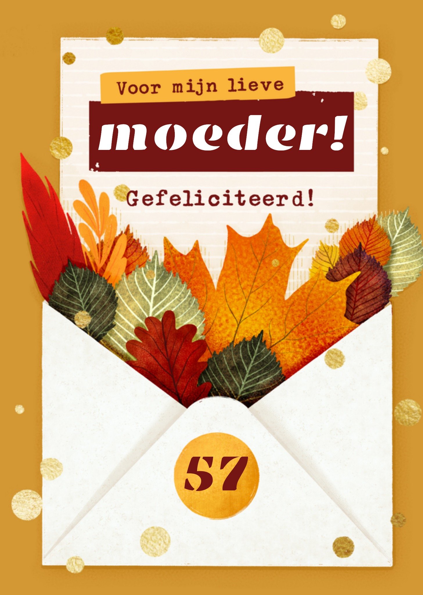 Verjaardagskaart herfst lieve moeder Kaart Greetz