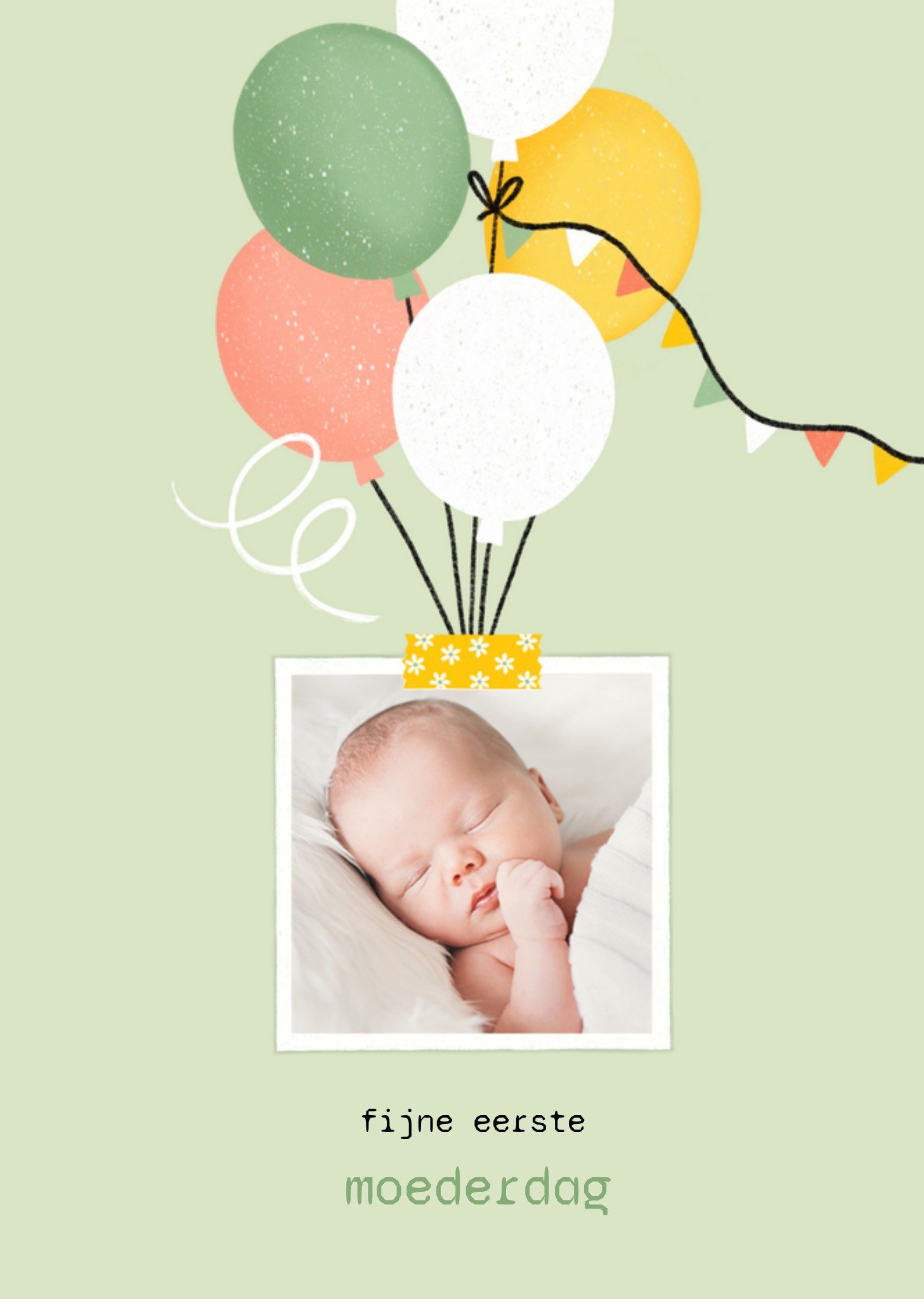 Moederdagkaart foto ballonnen Kaart Marieke Witke