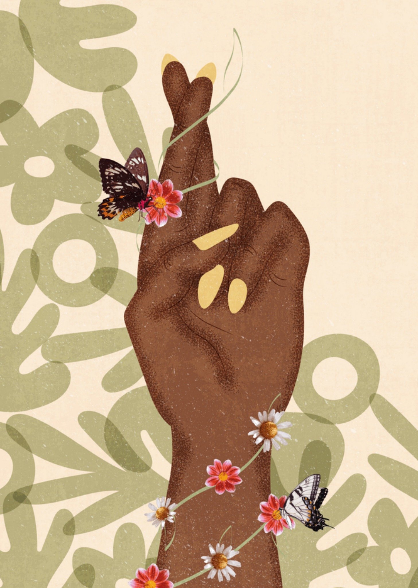 Succeskaart fingers crossed Kaart Melolelo