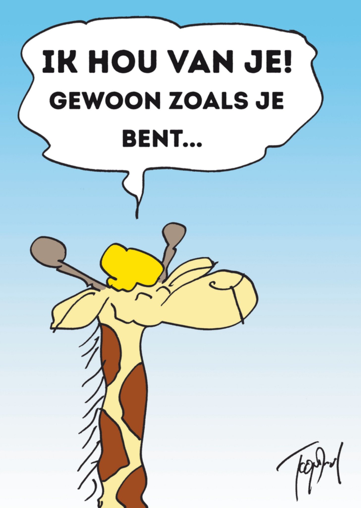 Valentijnskaart giraffe illustratie Kaart TMS