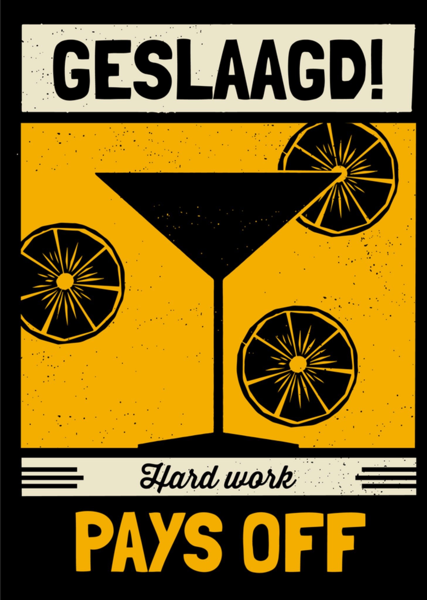 Geslaagd kaart Size Matters Hard work pays off Kaart Greetz