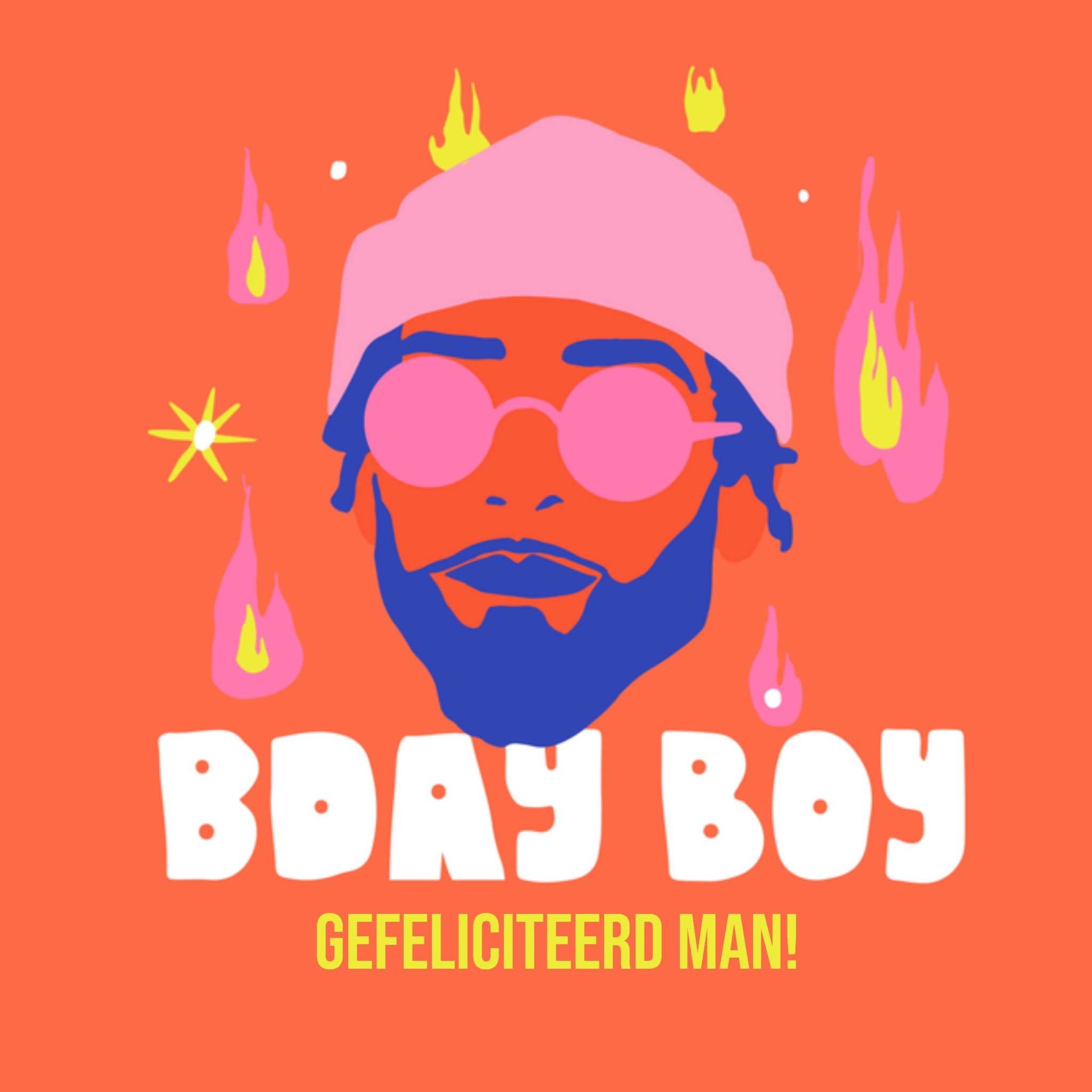 Greetz Verjaardag Baard Vierkant