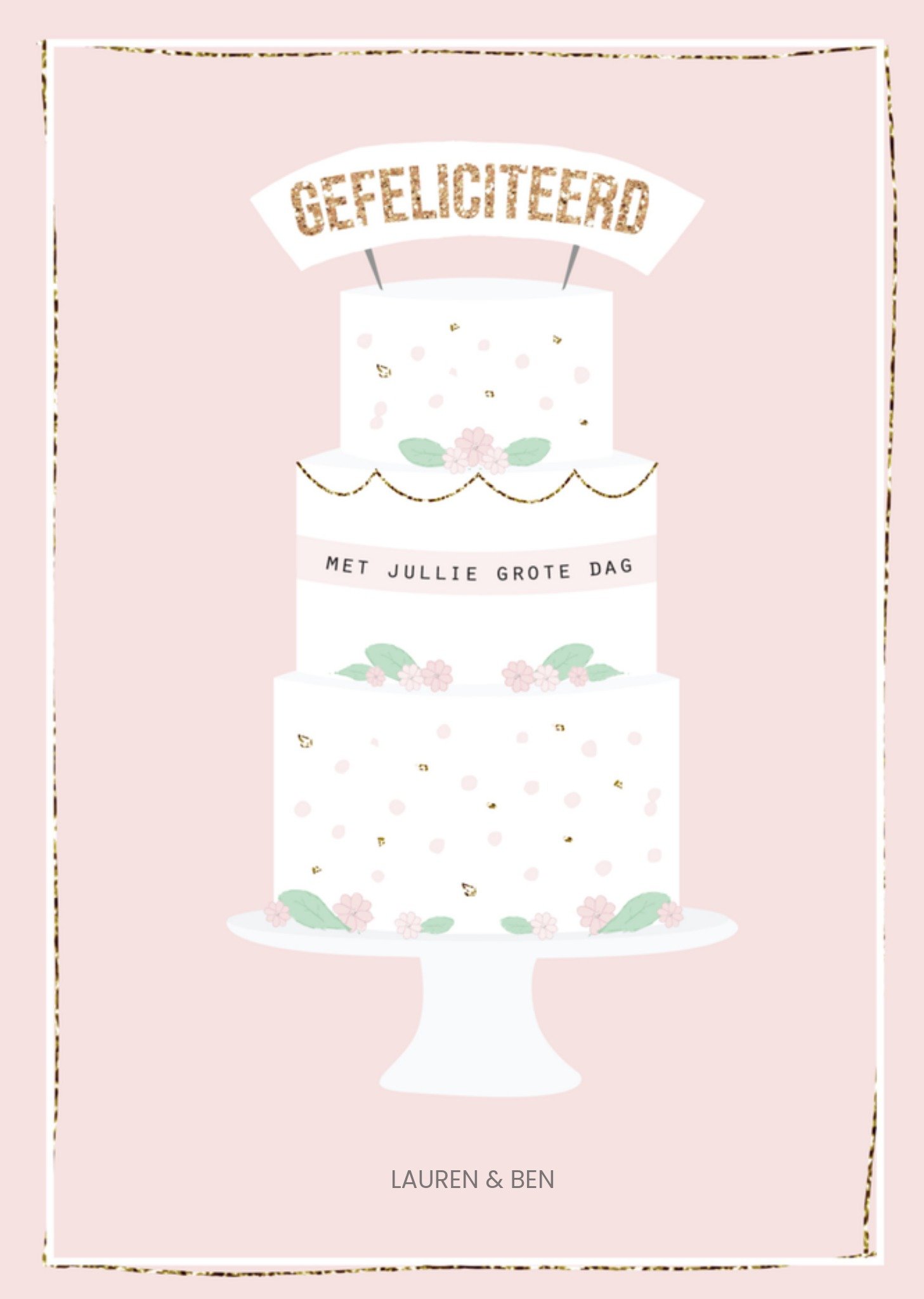 Greetz Huwelijkskaart Gefeliciteerd met jullie grote dag Standard Card