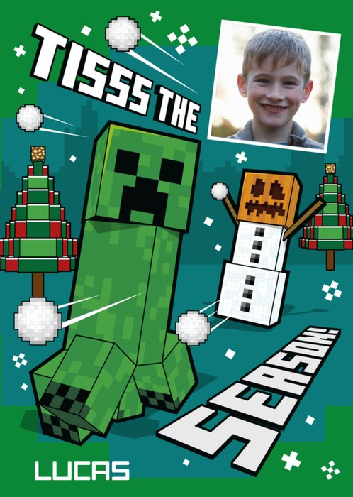 Minecraft | Kerstkaart | Tisss the season | Met foto