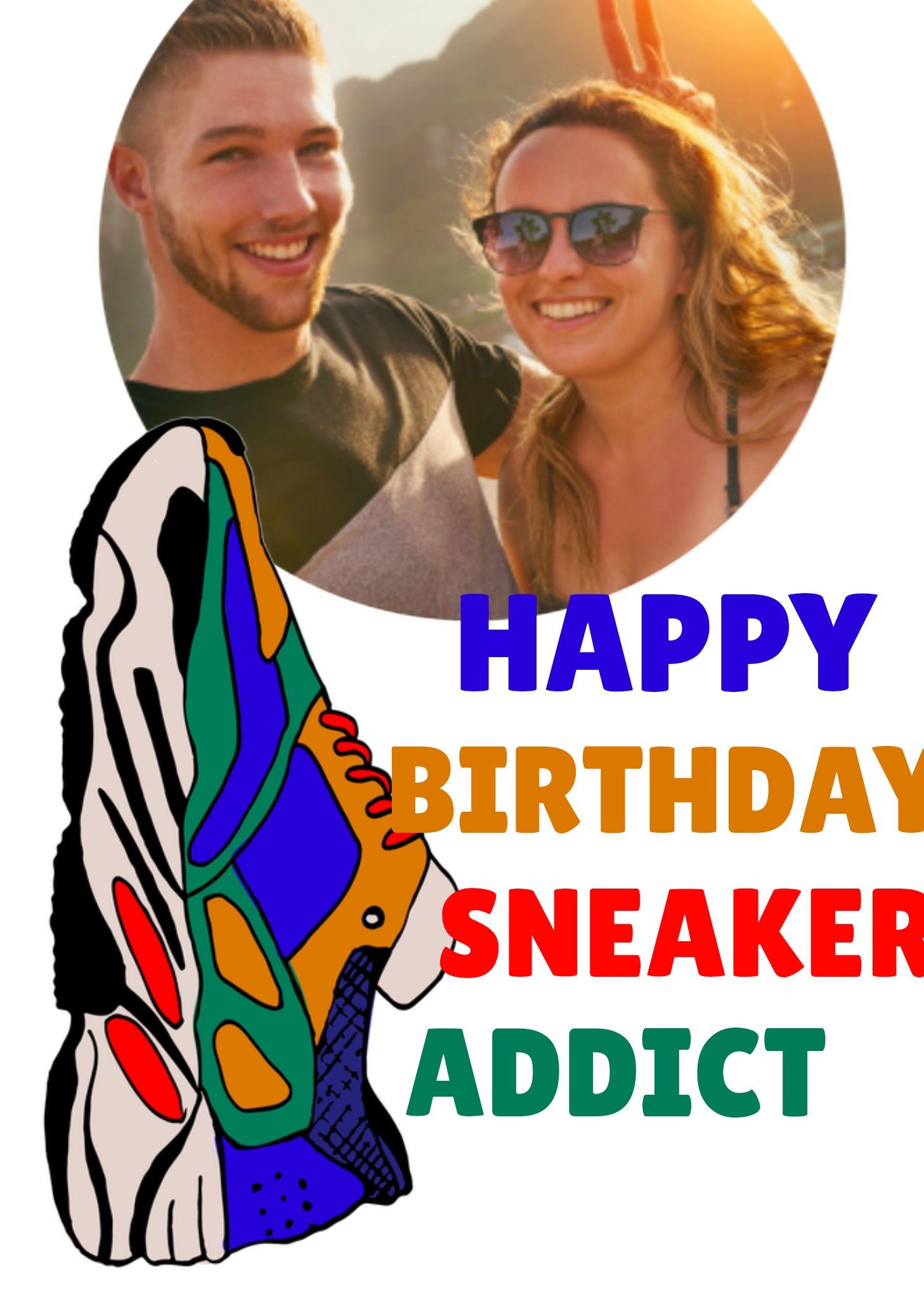 Verjaardagskaart sneakers foto Greetz