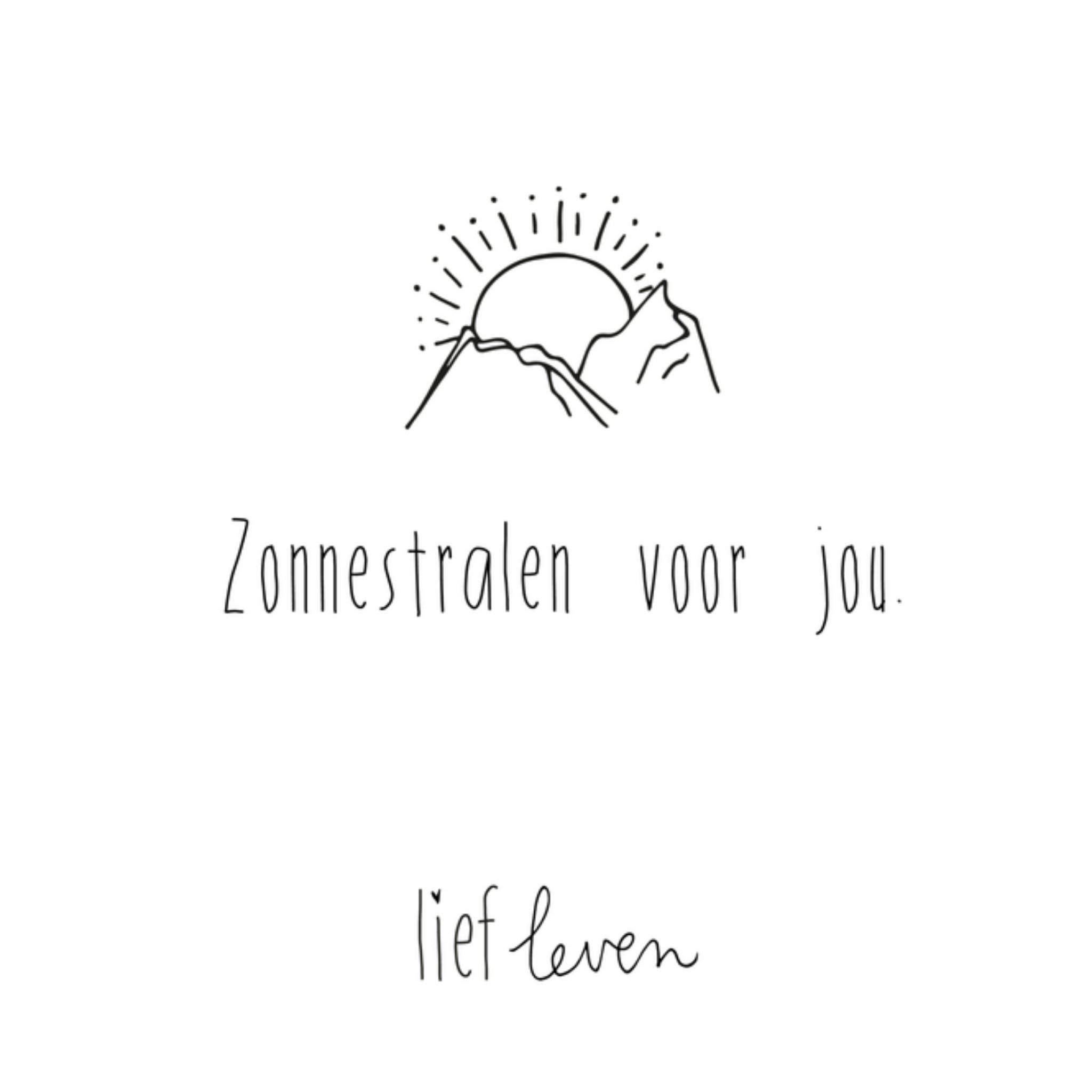 Denken aan kaart zonnestralen Vierkante Kaart Lief Leven