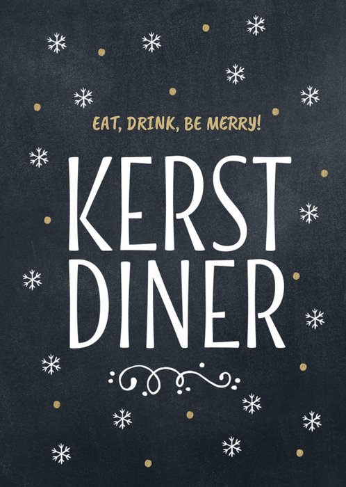 Luckz | Uitnodiging kerstdiner | sneeuwvlokjes