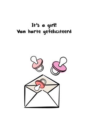 Greetz | Geboortekaart | speentjes | it's a girl