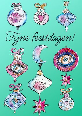 Jill | Kerstkaart | Kerstballen | Fijne feestdagen