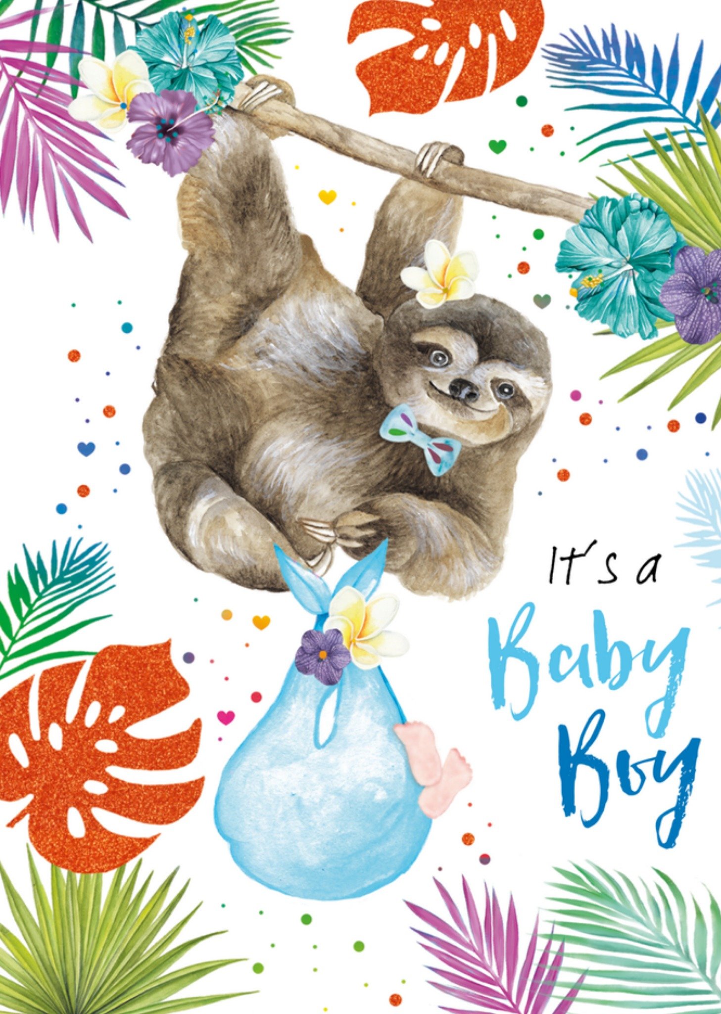 Geboortekaart Jongen Luiaard Kaart TMS