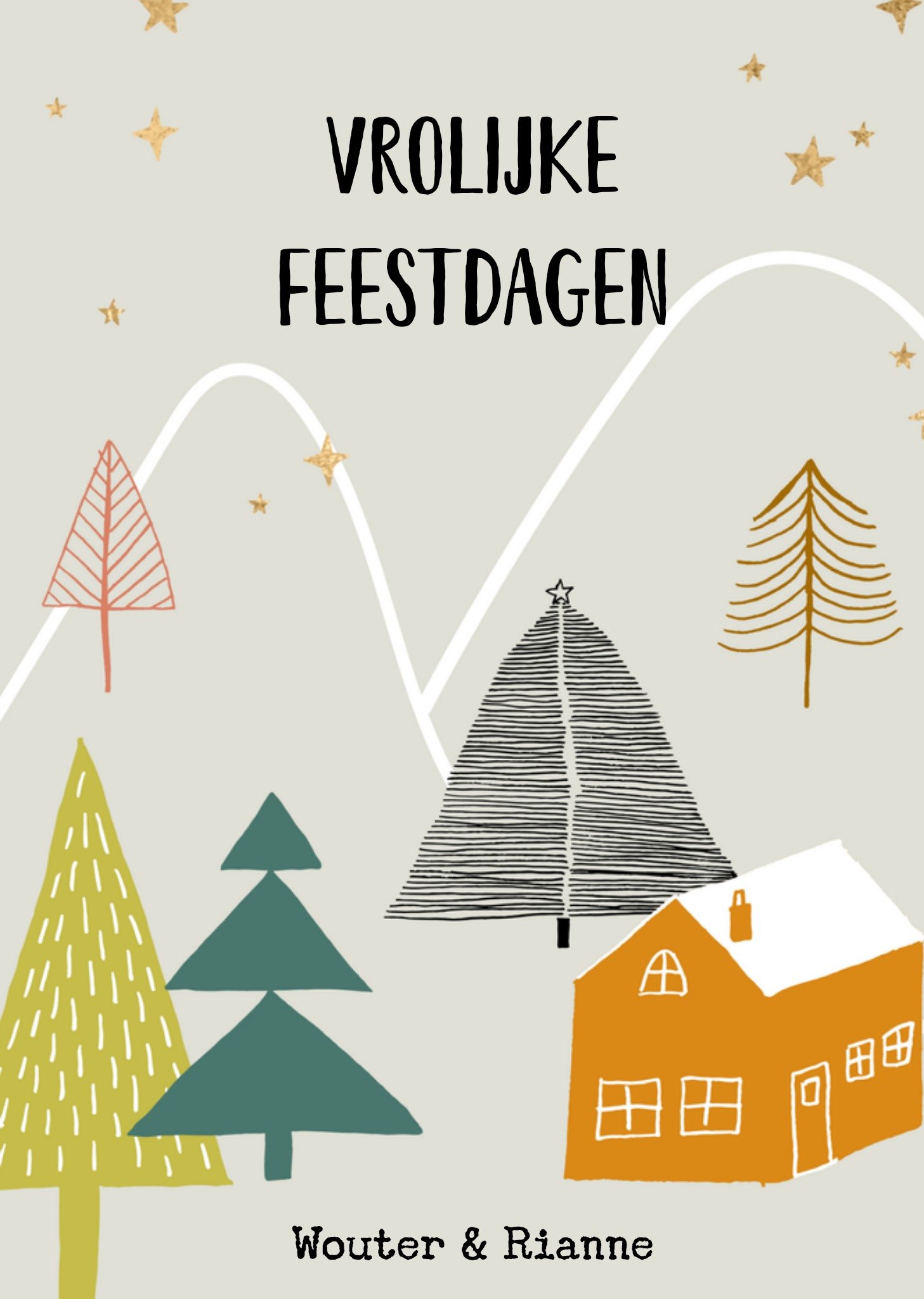 Kerst Illustratie Huis Greetz