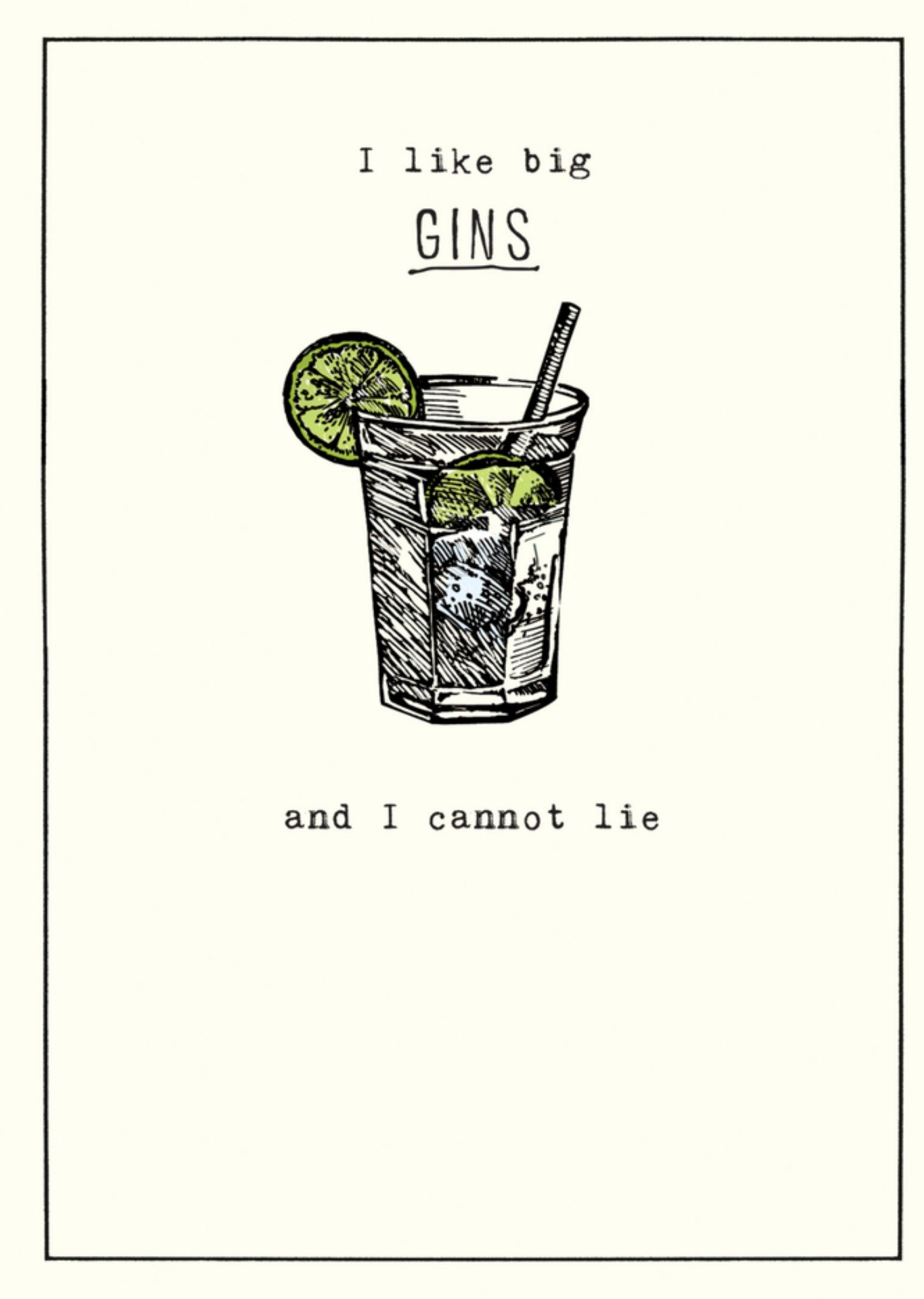 Verjaardagskaart gin Kaart Pigment