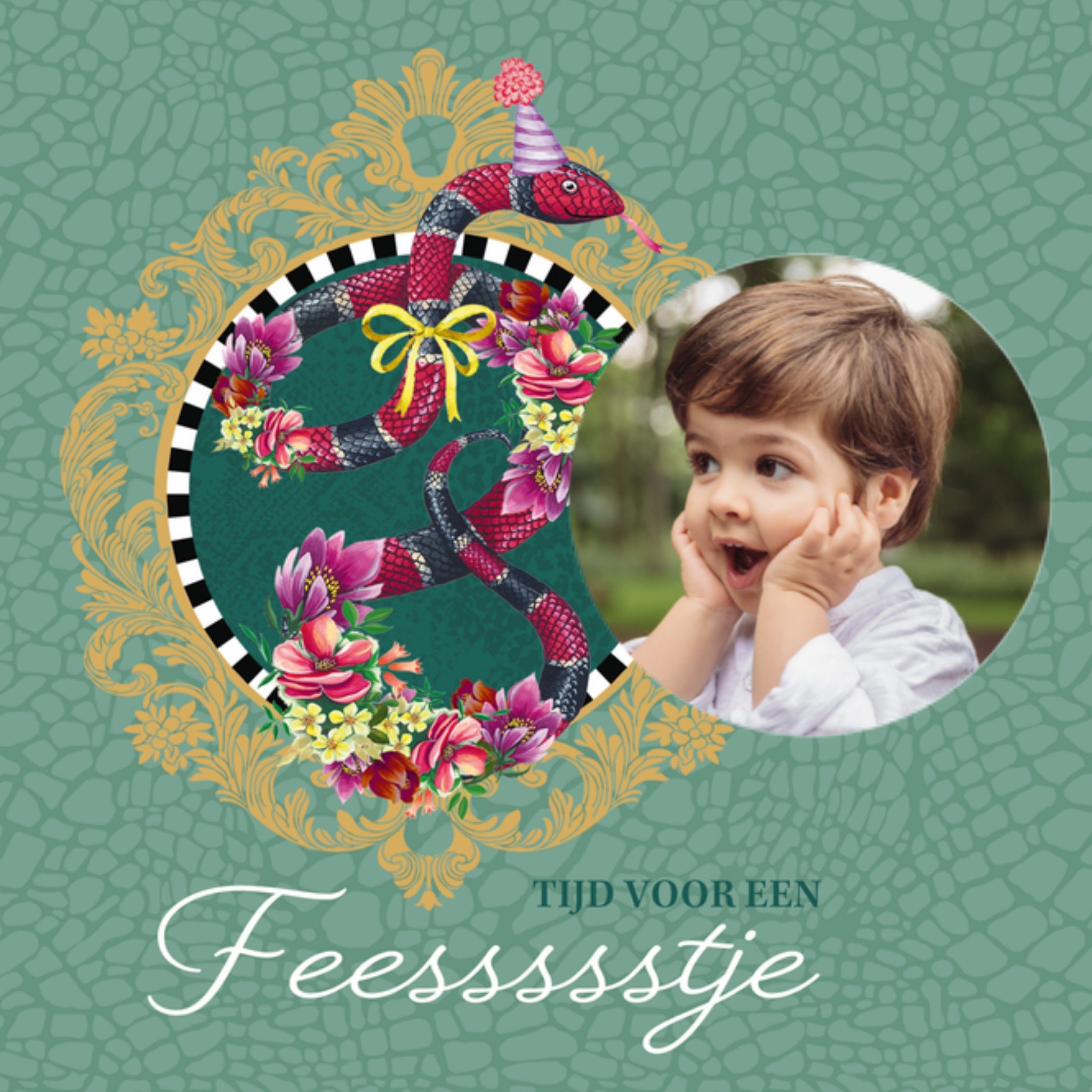 Verjaardagskaart Tijd voor en feestje Vierkante Kaart Melli Mello