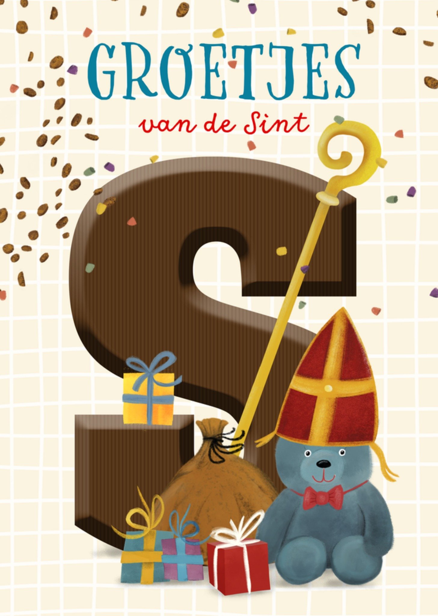 Fishuals | Sinterklaaskaart | groetjes van de sint | Standard Card